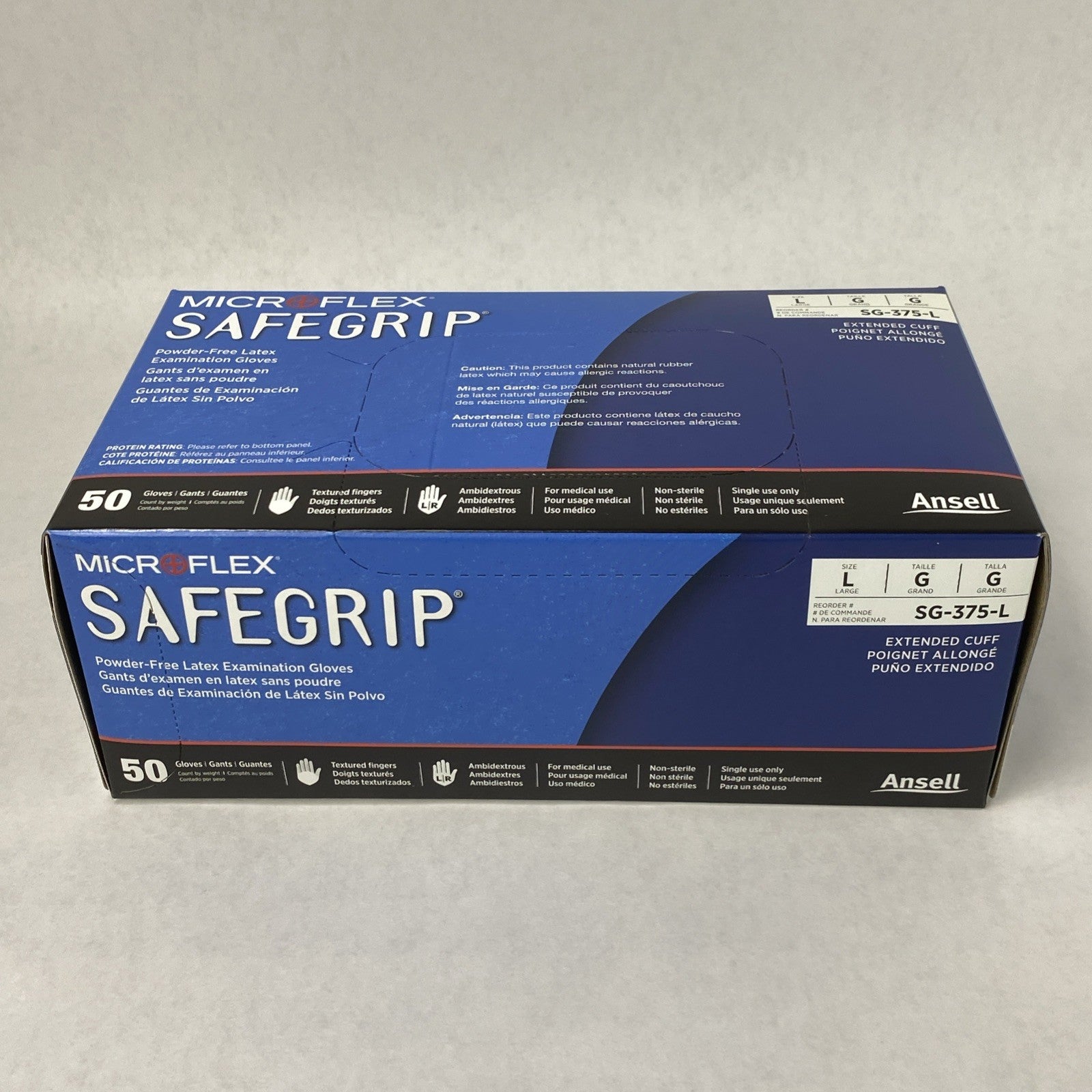 Ansell Microflex SG-375-L Exam Gloves Size L Blue - 500 Count6