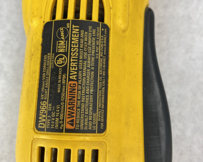 DEWalt 966 VSR Cordless Right angle Drill