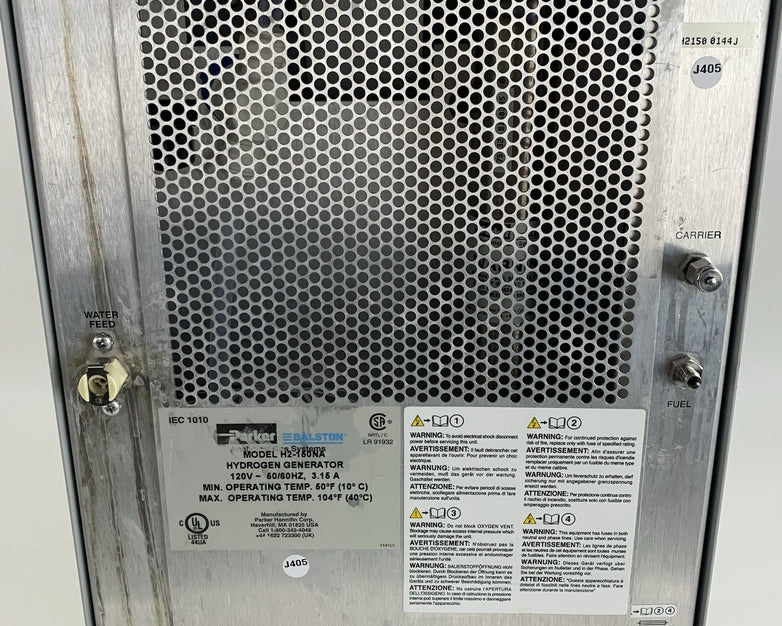 Parker Balston  Analytical Gas Systems H2-150NA Hydrogen Generator Power Tested