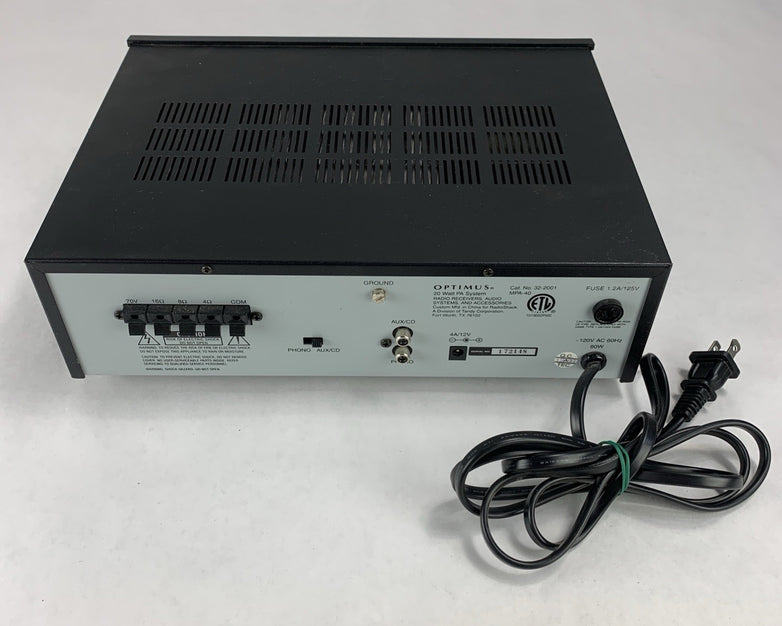 Optimus MPA-40 20W Public Address and Mono Mixer Amplifier 32-2001