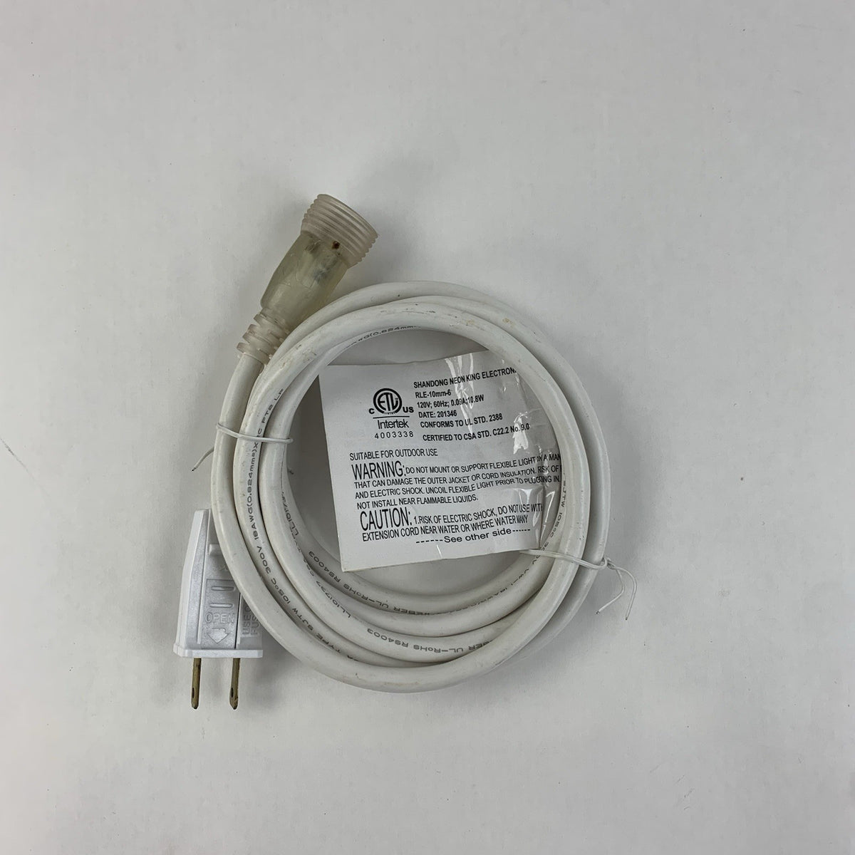 Intertek RLE-10mm-6 Shandong Neon King Electronics - Untested5