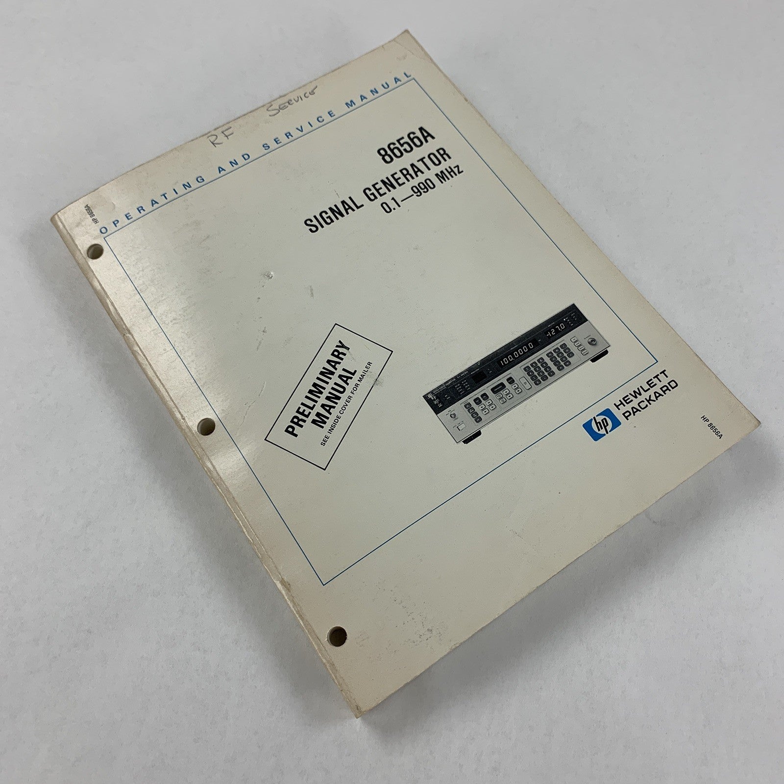 HP 08656-90109 8656A Signal Generator Operating and Service Manual May 1981