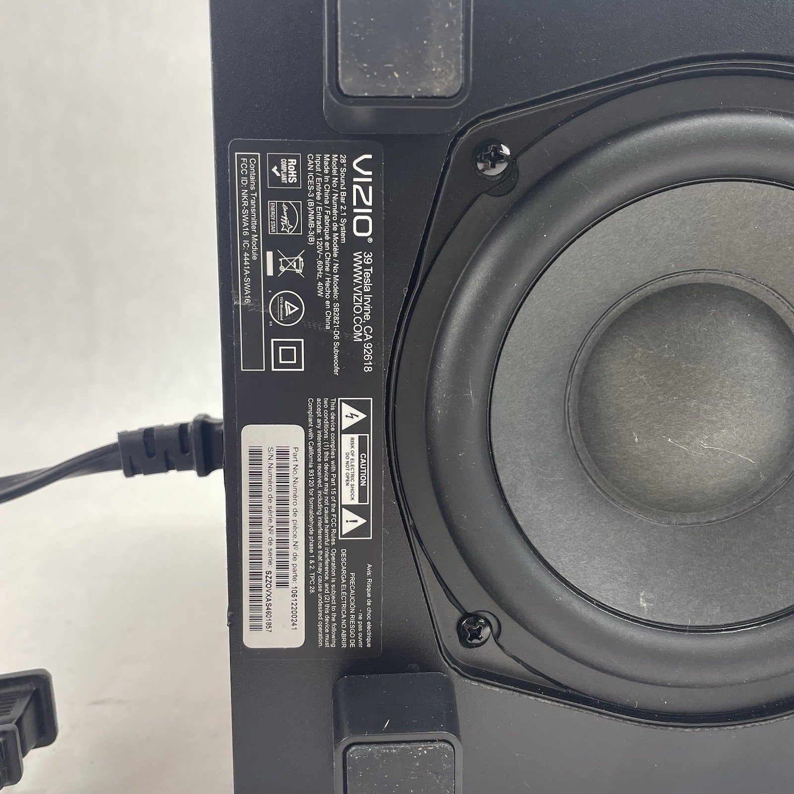 Vizio SB2821-D6 Active Wireless Subwoofer Tested9