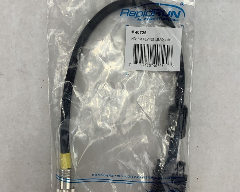 RapidRun 40725 HD15M Flying Lead 1.5FT (Lot of 2)