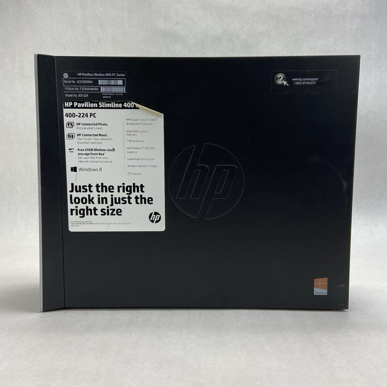 HP Pavilion 400-224 SFF AMD A4-5000 1.5GHz 4GB RAM No HDDOSAC3