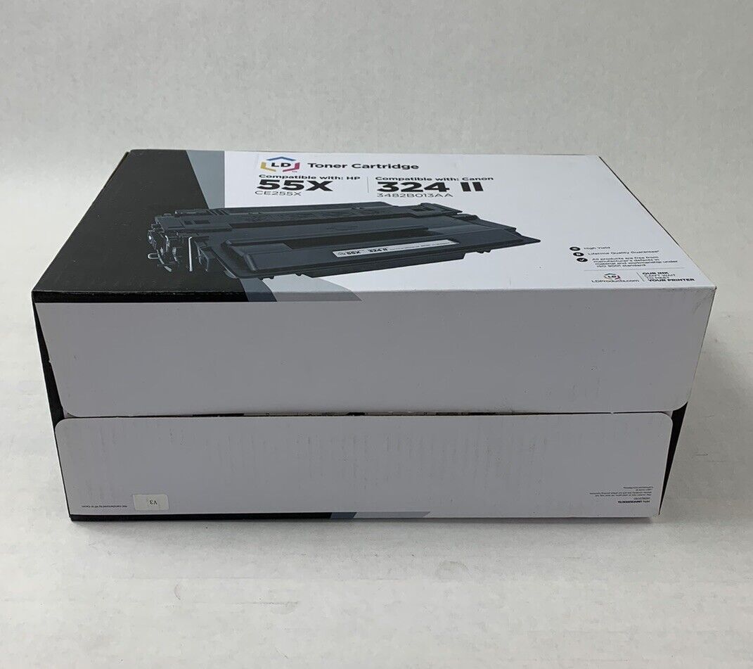 LD Toner Cartridge High Yield Black Compatible with HP 55X and Canon 324 II