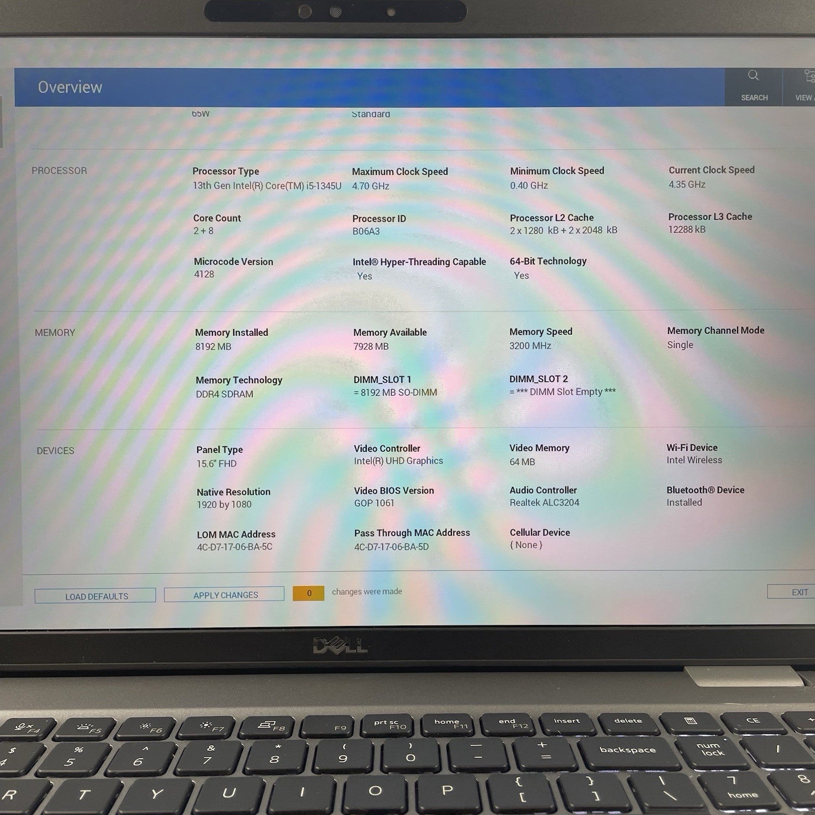 Dell Latitude 5540 15.6" i5-1345U 4.35 GHz 8 GB RAM No SSD/OS/AC2