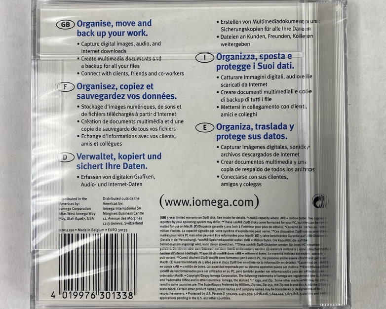 Iomega ZIP 100 pc100mb PC Formatted Data Cartridge (Lot of 6)