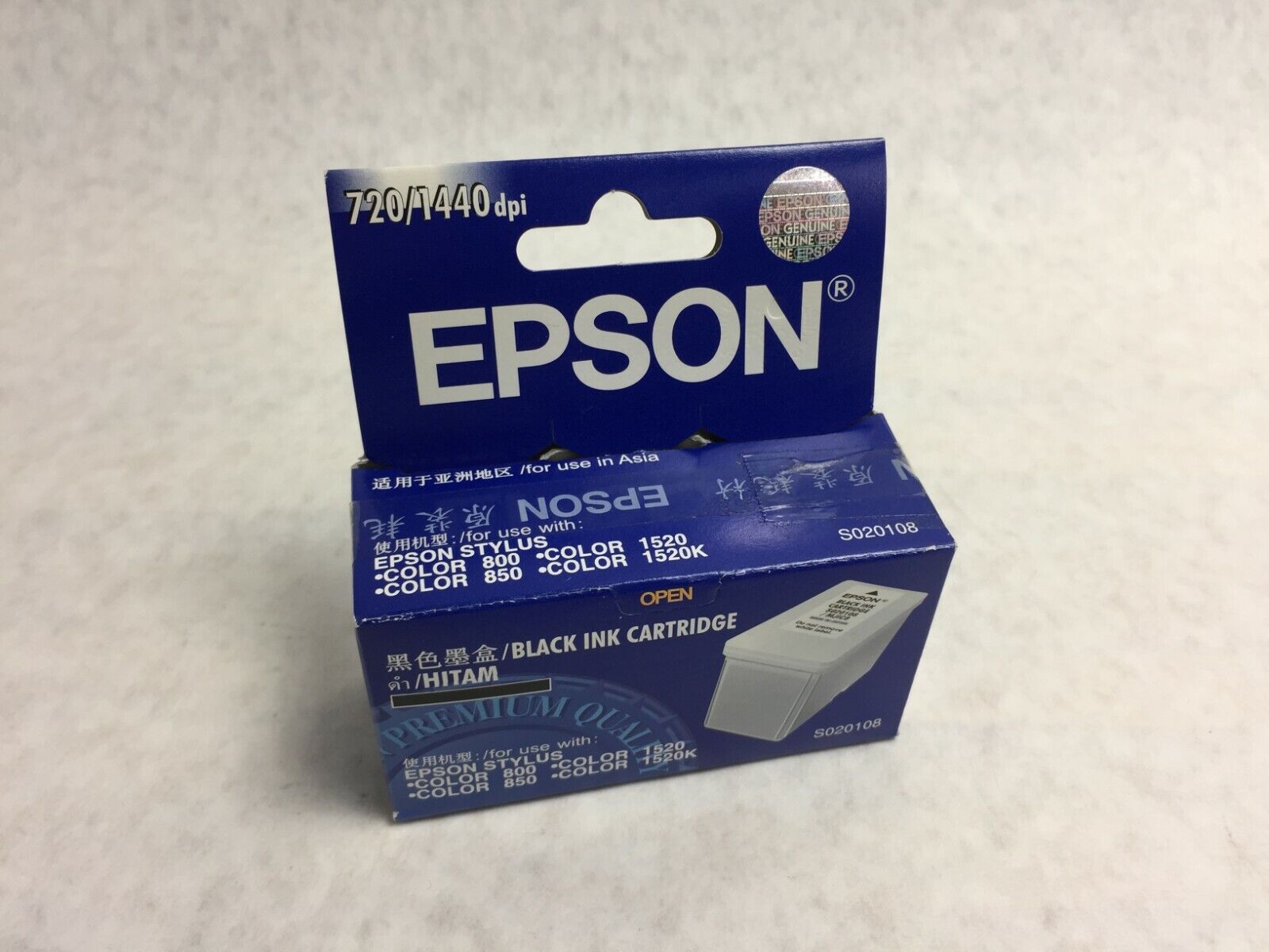 Epson Black Ink Cartridge S020108 (Lot of 3)