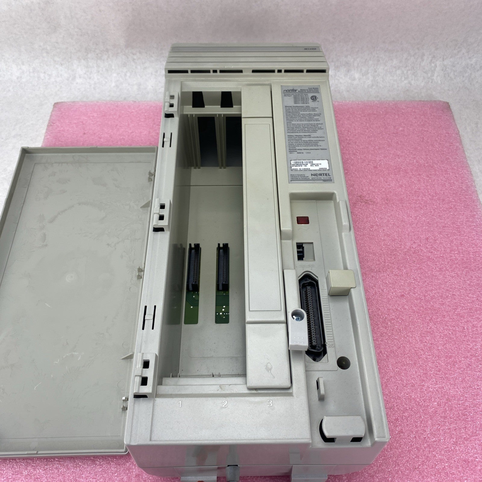 Norstar M12X0 Copper Trunk Module Broken Cover Hinges5