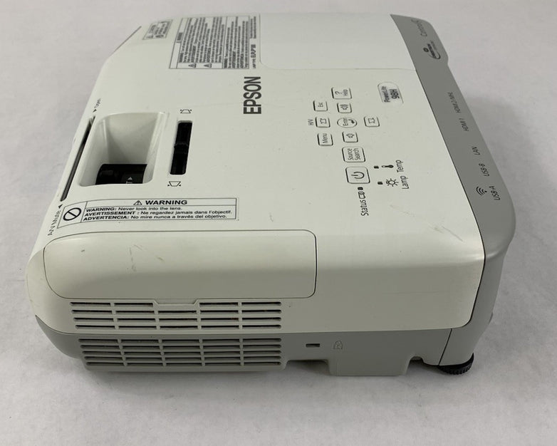 Epson PowerLite 98H H687A LCD Lamp Projector 96 Lamp Hours- Yellow Hue No Remote