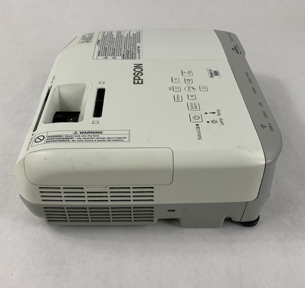 Epson PowerLite 98H H687A LCD Lamp Projector 96 Lamp Hours- Yellow Hue No Remote2