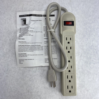 Power First 5HN14G Power Strip 6 Outlets