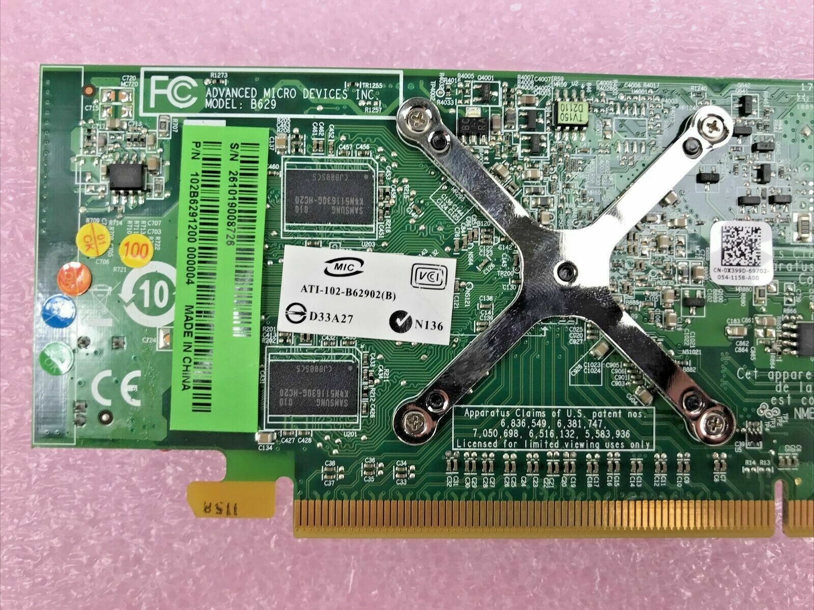 ATI 102B6290200 000004 Radeon 256MB DMS59 full profile PCIe graphics card Lot(5)