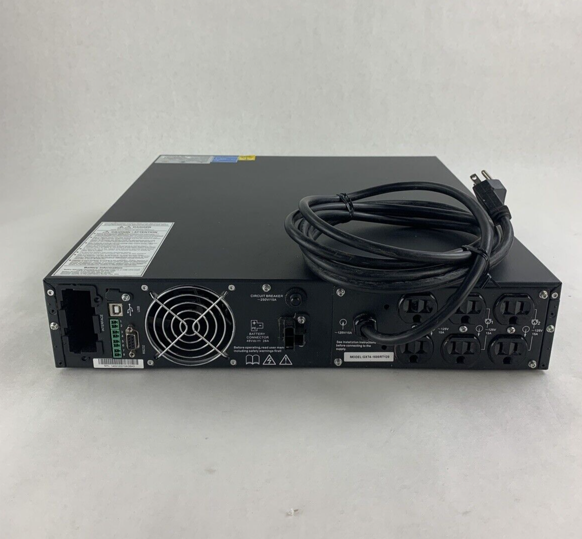 Emerson Vertiv Liebert GXT4-1500RT120 Network Power UPS System No Batteries