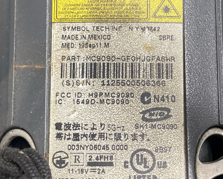 Symbol Motorola MC9090-GF0HJGFA6WR MC9090 Wireless Laser Barcode Scanner Tested