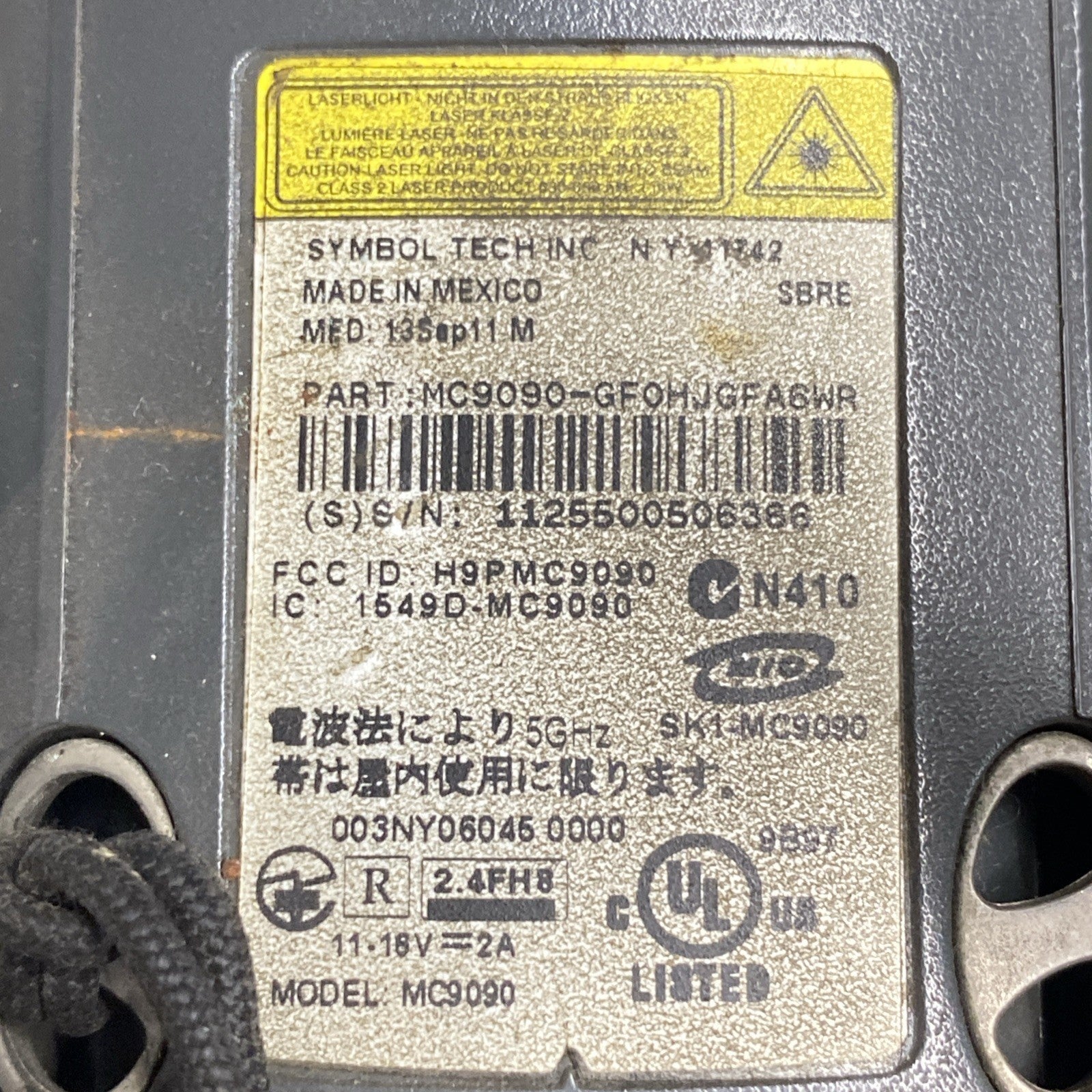 Symbol Motorola MC9090-GF0HJGFA6WR MC9090 Wireless Laser Barcode Scanner Tested9
