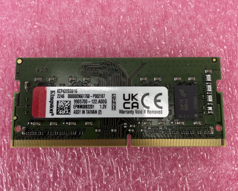 Kingston KCP432SS8/16 16GB DDR4 3200MHz PC4-25600 SODIMM Laptop RAM Memory