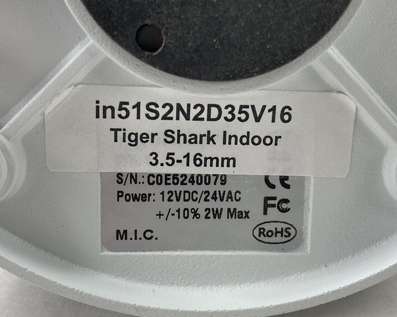 Lot of 2 TigerShark in51S2N2D25V16 Indoor CCTV Security Camera Untested
