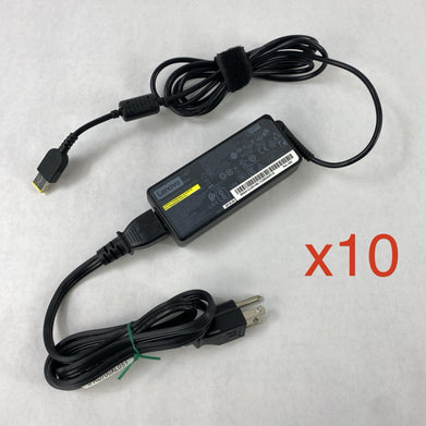 Lenovo PA-1650-72IS 65W 20V Yellow Square Tip Charger AC Adapter (Lot of 10)