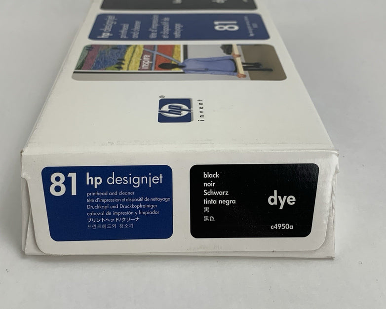 HP C4950A 81 Black Printhead Cleaner Designjet 5000 5500 New  OEM Box Sealed 08