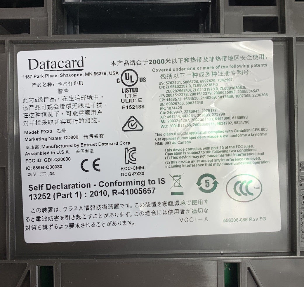 Datacard CD800 PX30 Thermal ID Card Printer - Tested No Ribbon13