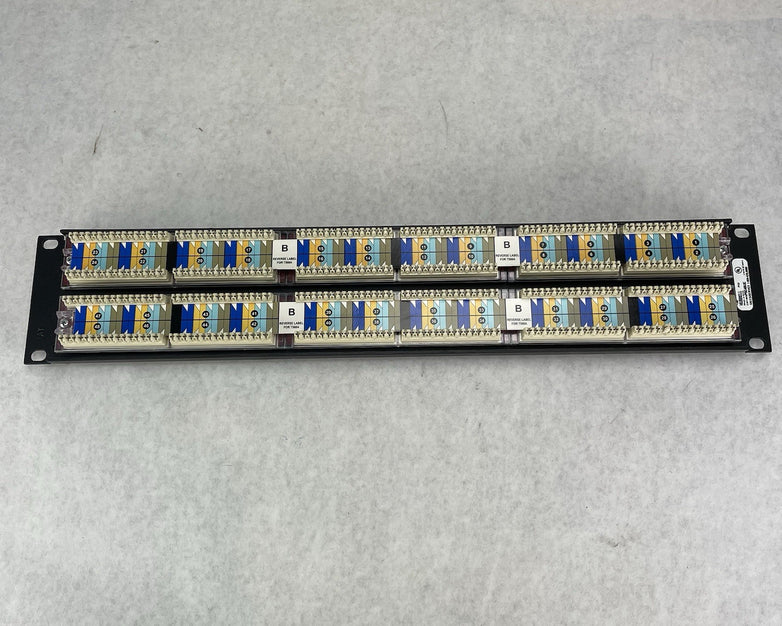 Hubbell P5E48UE SpeedGain C5E+ 2U 48-Port Rack Mountable Patch Untested