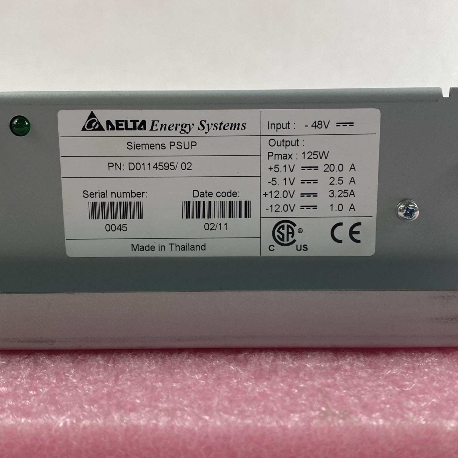Delta Energy Systems Siemens PSUP D0114595/02 Power Supply Module6