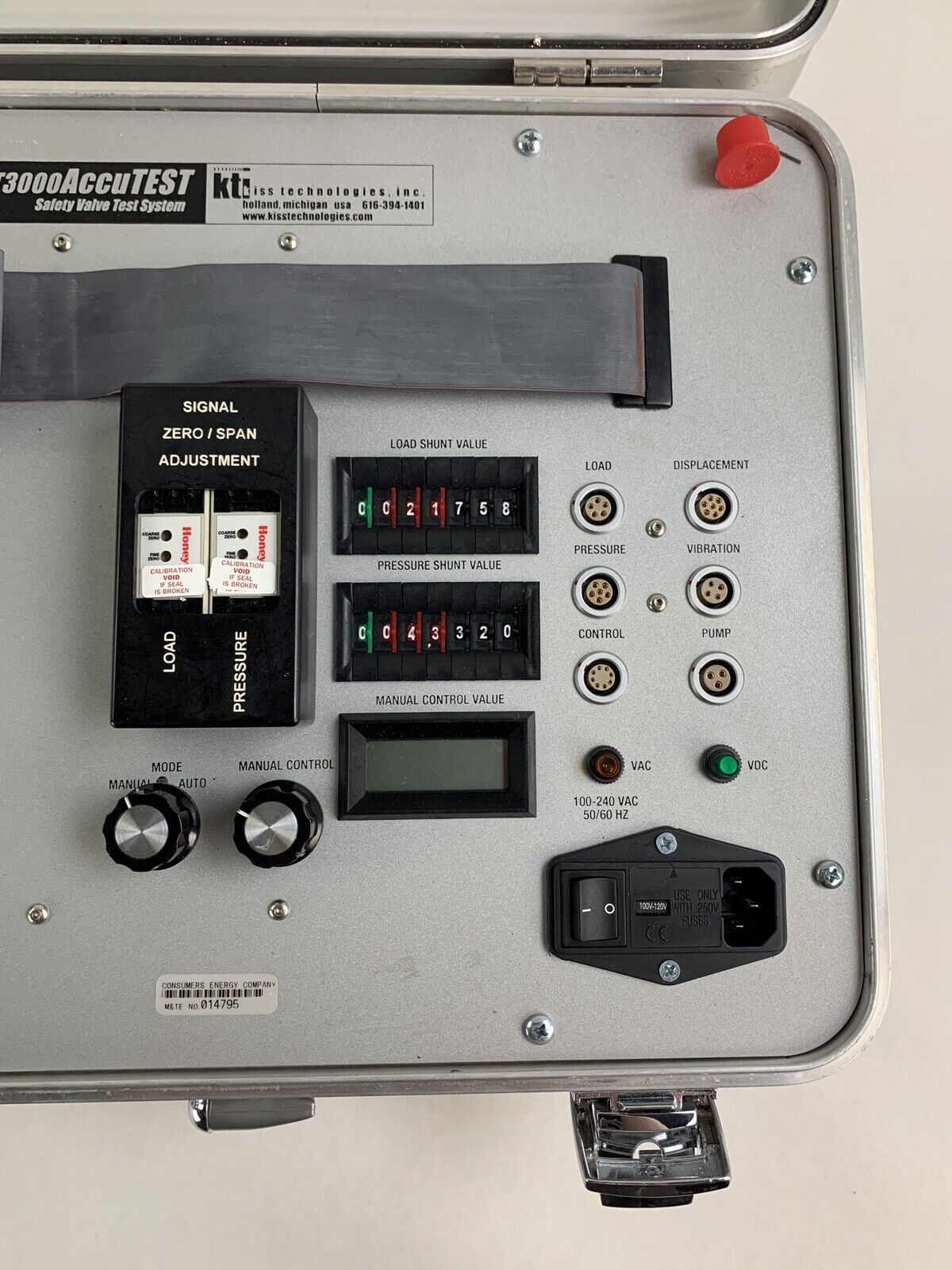 Kiss Technology KT3000AccuTEST Safety Valve Test System Powers On