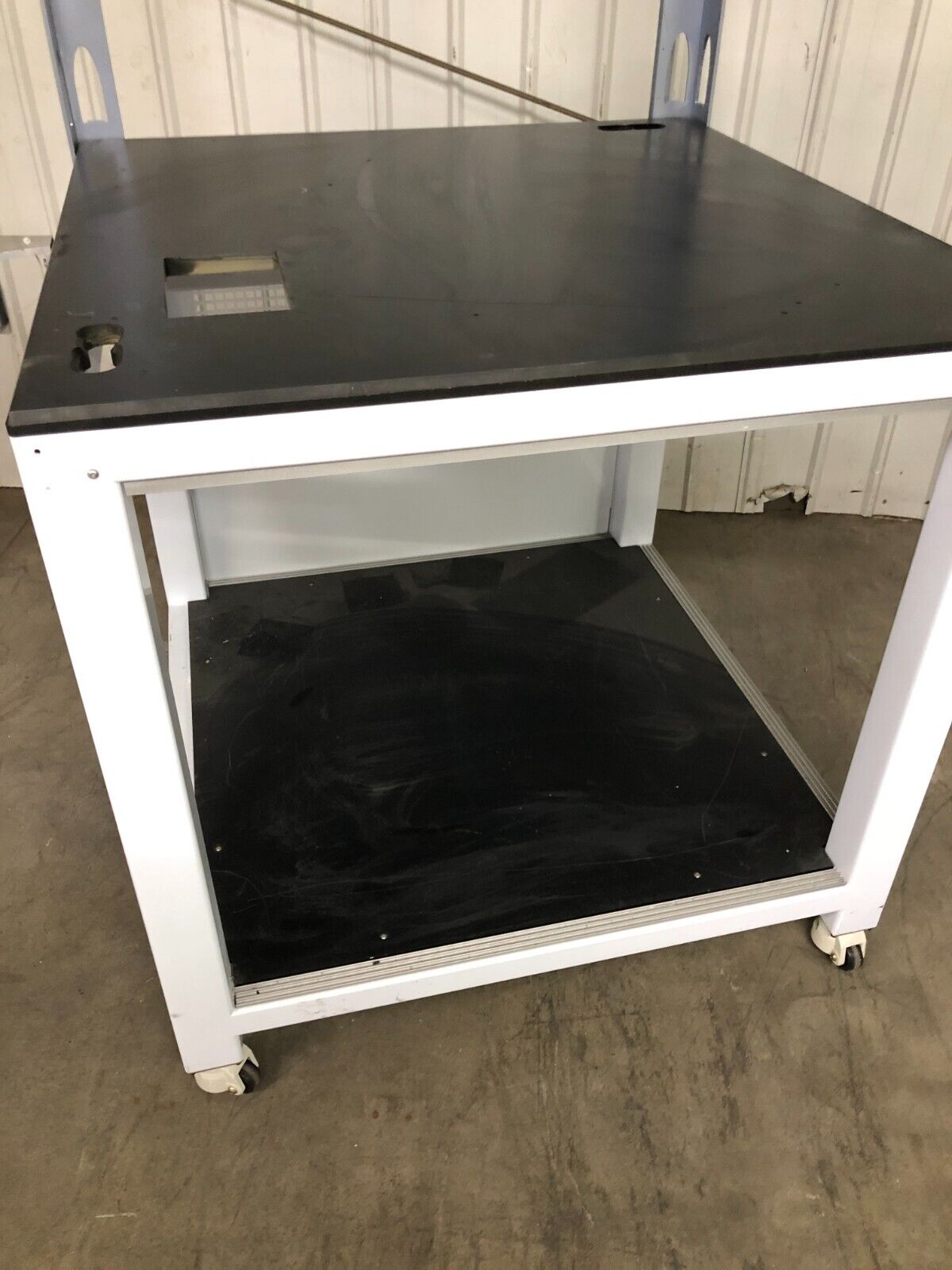 Unbranded Balance Medical Lab Rolling Work Table w/ Ergotron Mount 40"x40"x40"