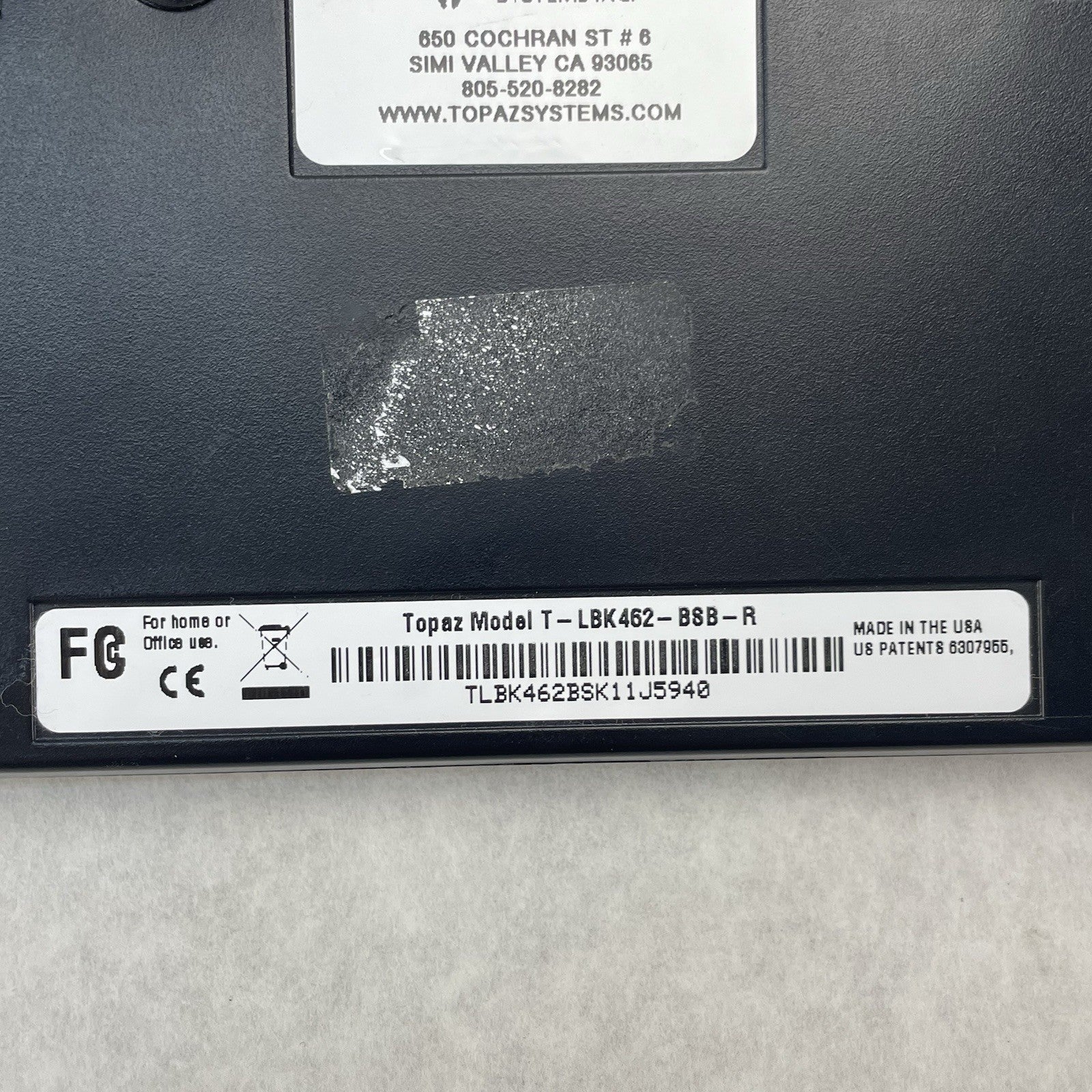 Topaz T-LBK462-BSB-RC Signature Pad For Parts6