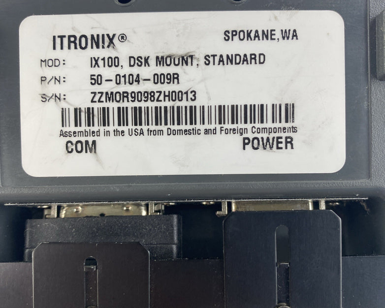 Itronix IX 100 Desk Mount Charger No AC Adapter
