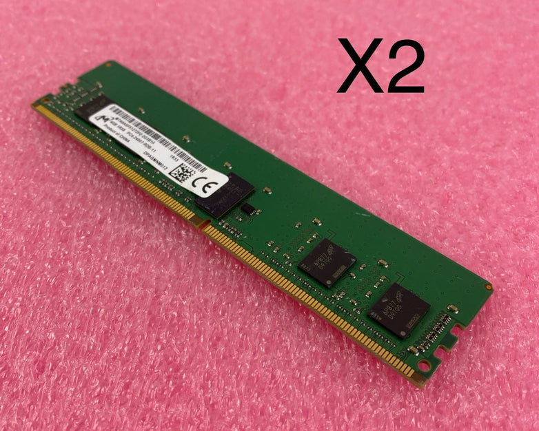 Micron 4GB DDR4 PC4-2400T Desktop Memory Ram MTA9ASF51272PZ-2G3B1II - Lot of 2