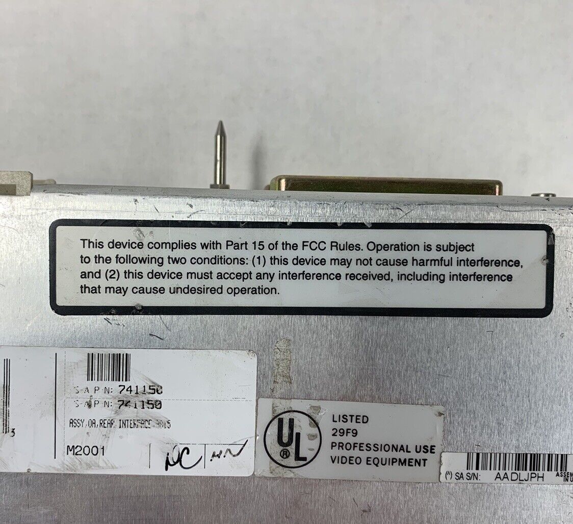 Mendota Scientific Atlanta Backplane 741150 Rear Interface 9815 w/ Tubes