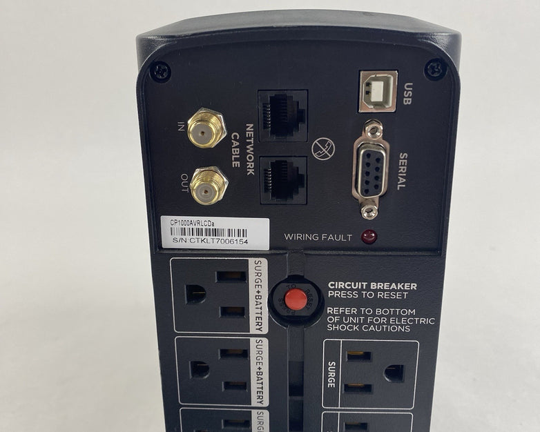 Cyber Power CP1000 AVR LCDA 1000 VA AVR 9 Outlets No Batteries Tested