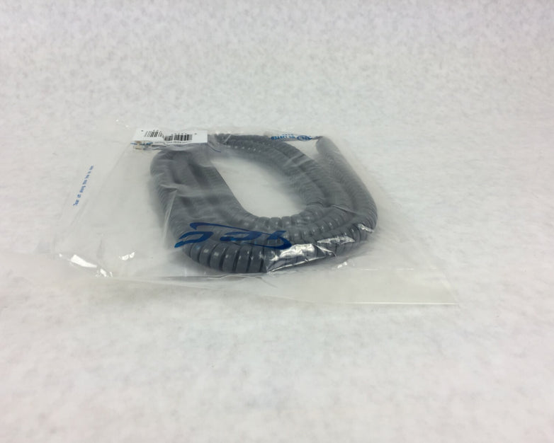 ICC Coiled Telephone Handset Cord 25' Dark Gray ICHC425FDG (Lot of 5)