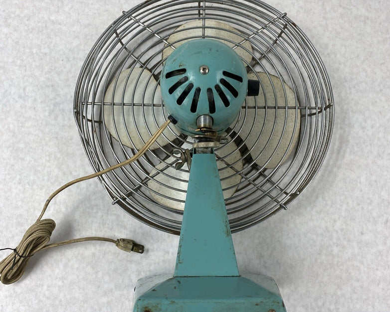 Vintage Superior Electric 1000 Teal Table Fan Base No 1047