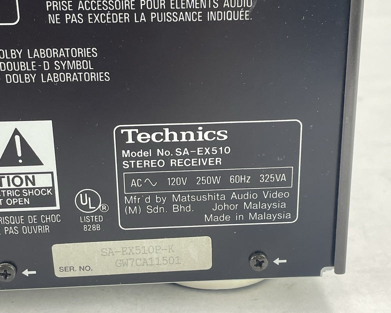 Technics SA-EX510 AV Stereo Receiver 120W - Tested