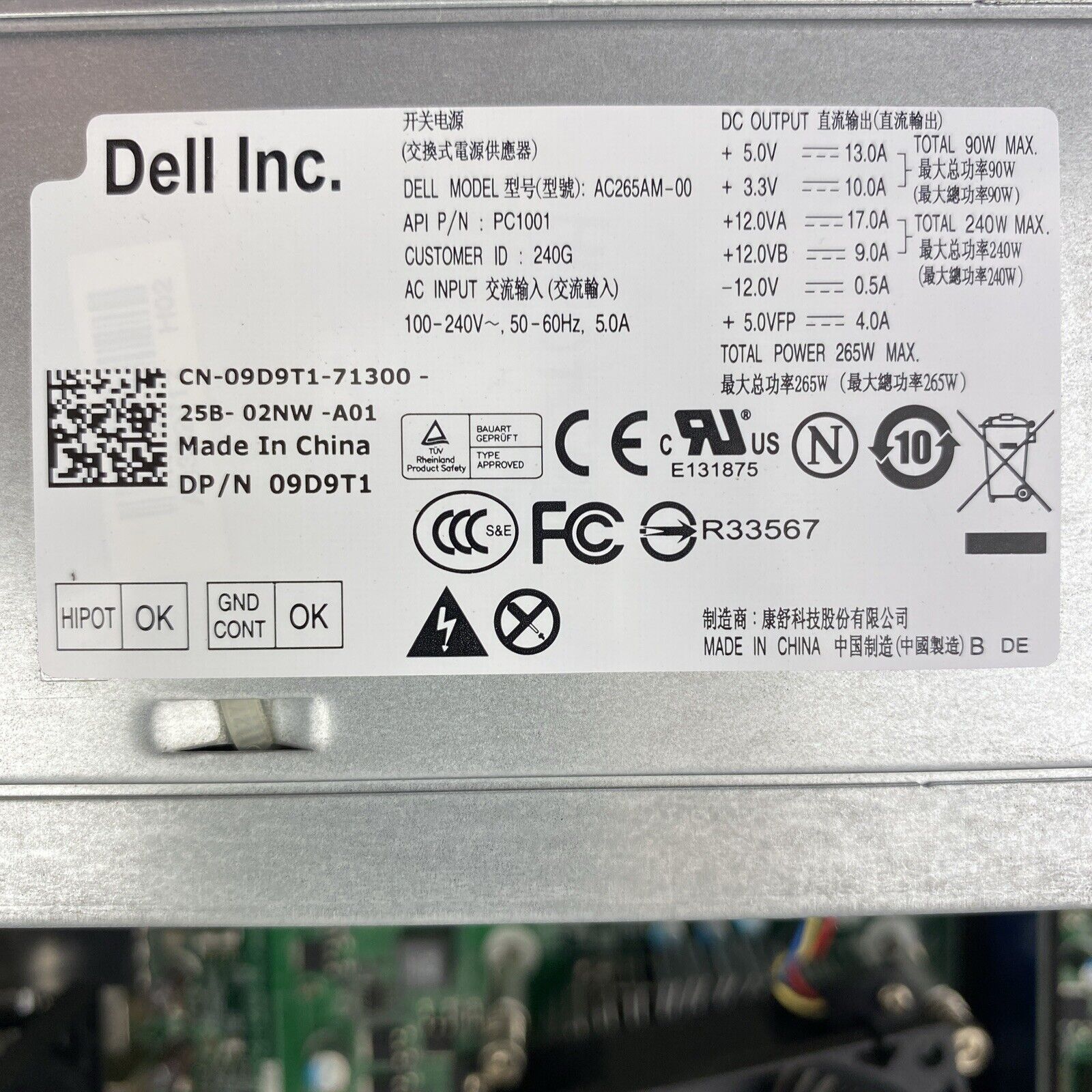 Dell Optiplex 390 MT Intel Core i3-2120 3.30GHz CPU 1X4GB RAM No HDD OS