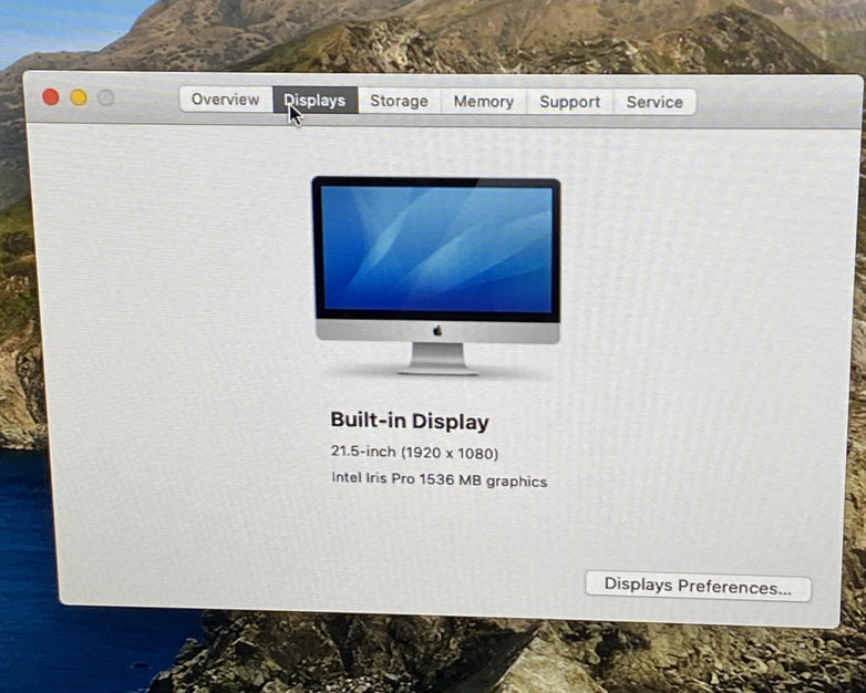 Apple A1418 iMac 21.5" 2013 2.7GHz Core i5 16GB RAM 1TB HDD Fusion macOS 10.15.8