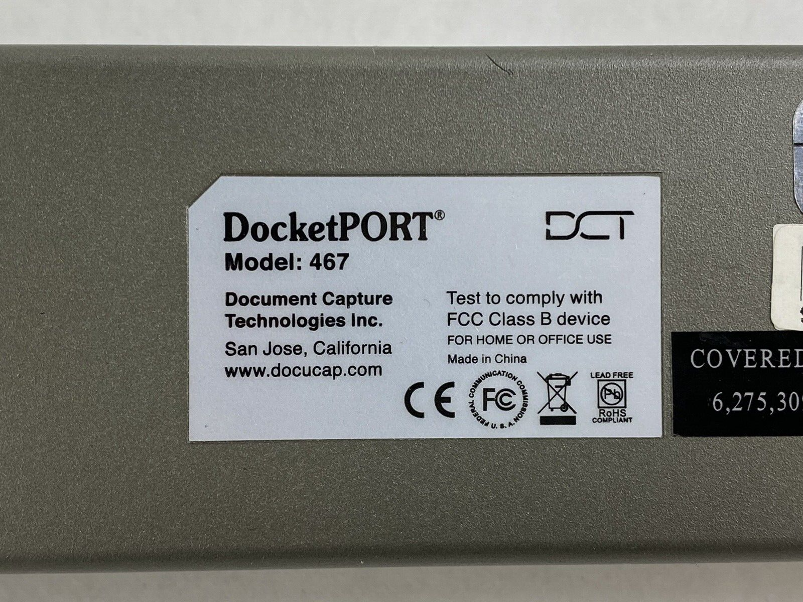 DocketPort 467 8.5" Portable Document Scanner