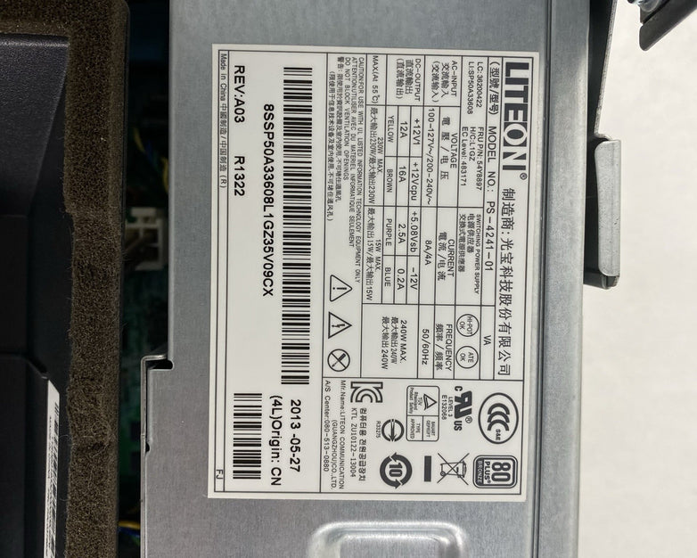 Lenovo ThinkCentre M92p SFF Intel Core i7-3770 3.4GHz 4GB RAM No HDD No OS