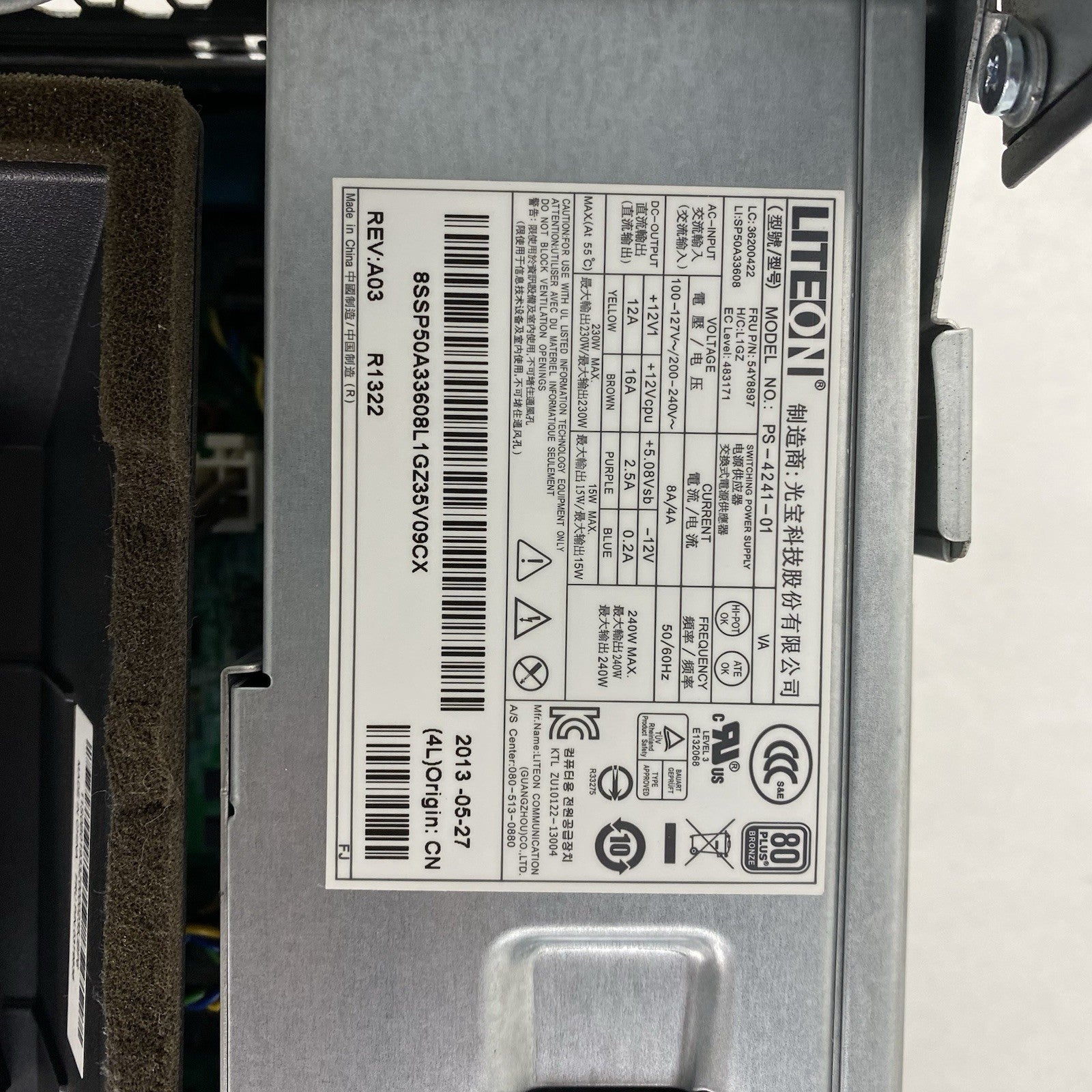 Lenovo ThinkCentre M92p SFF Intel Core i7-3770 3.4GHz 4GB RAM No HDD No OS