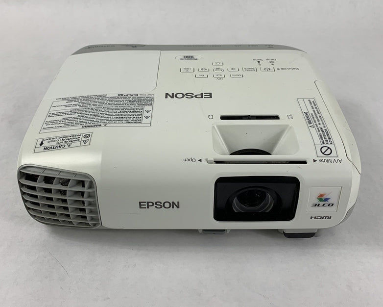 Epson PowerLite 98H H687A LCD Lamp Projector 96 Lamp Hours- Yellow Hue No Remote