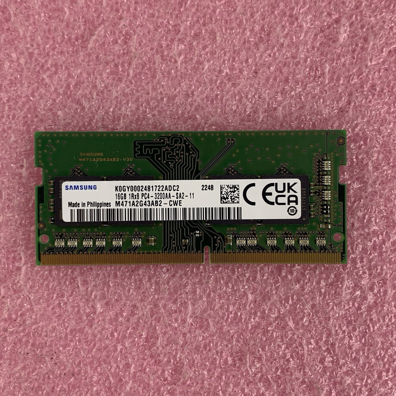 Samsung M471A2G43AB2-CWE  16 GB DDR4 SO-DIMM PC4-3200 260-Pin Laptop Memory Ram1