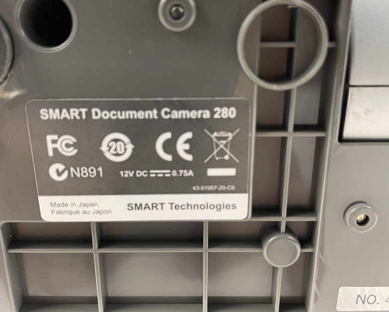 SMART Document Camera 280 Digital Presenter Projector Gray without Power Supply