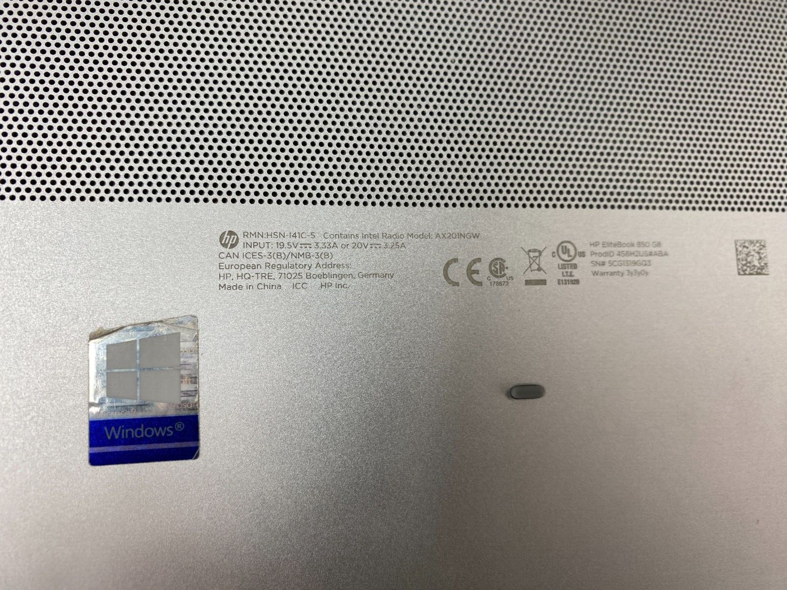 HP EliteBook 850 G8 Core i7-1185G7 16GB RAM No SSD No OS No Charger