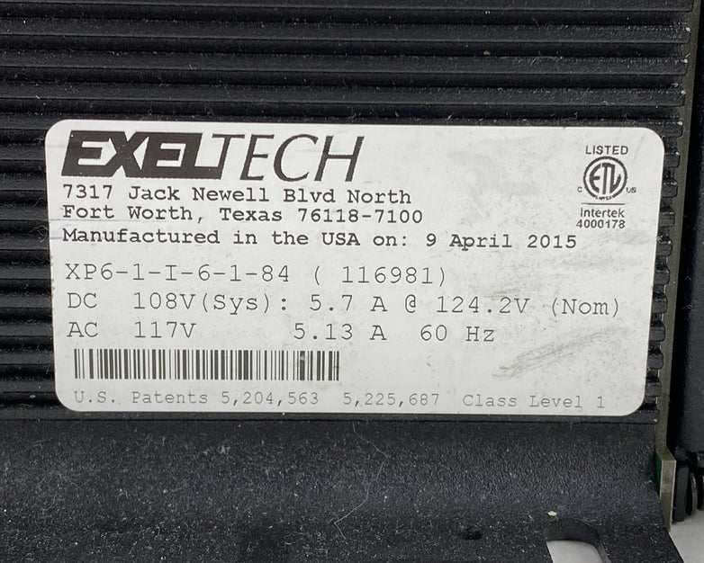 ExelTech XP 600 XP6-1-1-6-1-84 117V 5.13A 600W Power Inverter
