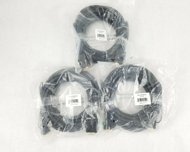 Monoprice 25ft SVGA HD15 M/M CL2 Rated Cable (Lot of 3)