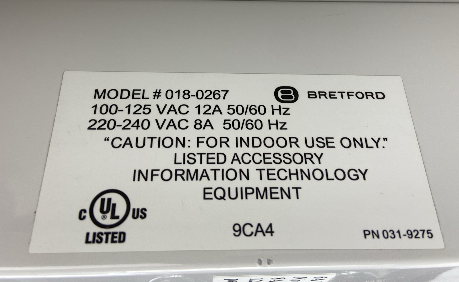 Bretford C7/Figure 8 - 10 Port Charging Strip - Model 018-0267